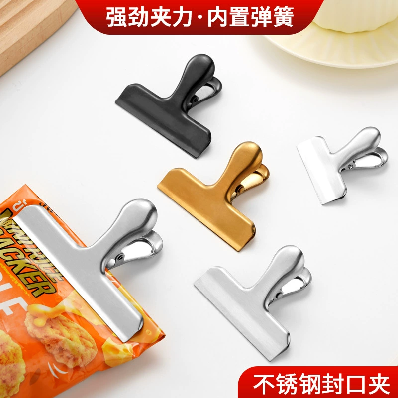Уплотнительный зажим из нержавеющей стали, кухонный зажим, зажим для закусок, хлеба, зажим для пищевых продуктов, зажим для консервирования чая, зажим для закусок