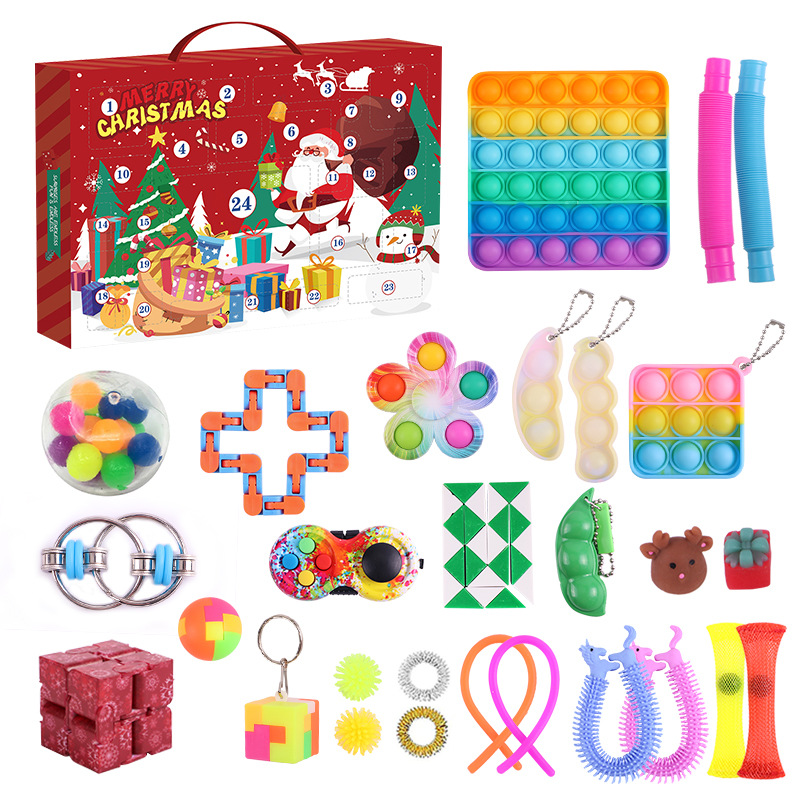 Descompresión descompresión Navidad caja ciega 24 días cuenta regresiva el próximo día regalo de Navidad desratización pionero caja de regalo traje