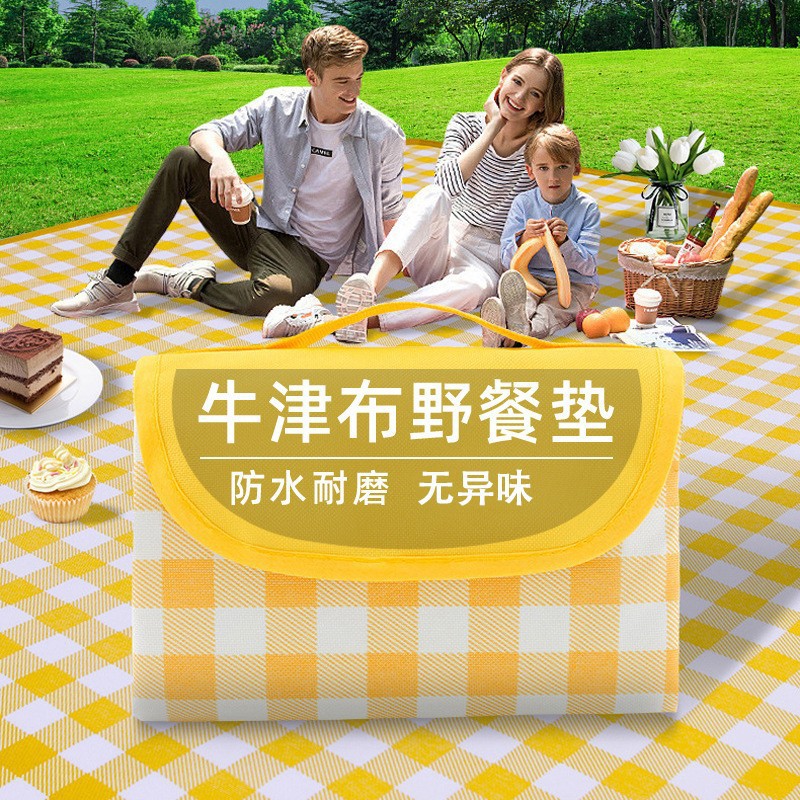 피크닉 매트 PVC 방수 두꺼운 옥스포드 천 야외 캠핑 피크닉 휴대용 저장 안티 슬립 매트 수분-증거 비치 매트