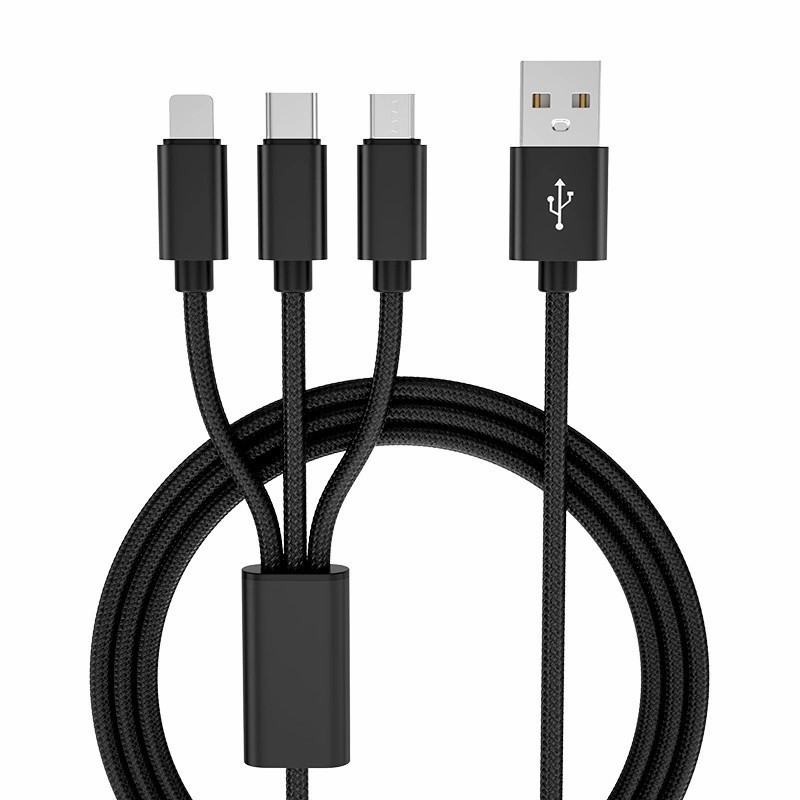 ナイロン編組一モップ三携帯電話の急速充電ケーブルはアンドロイドリンゴtype-c三合一充電ケーブルに適している|undefined