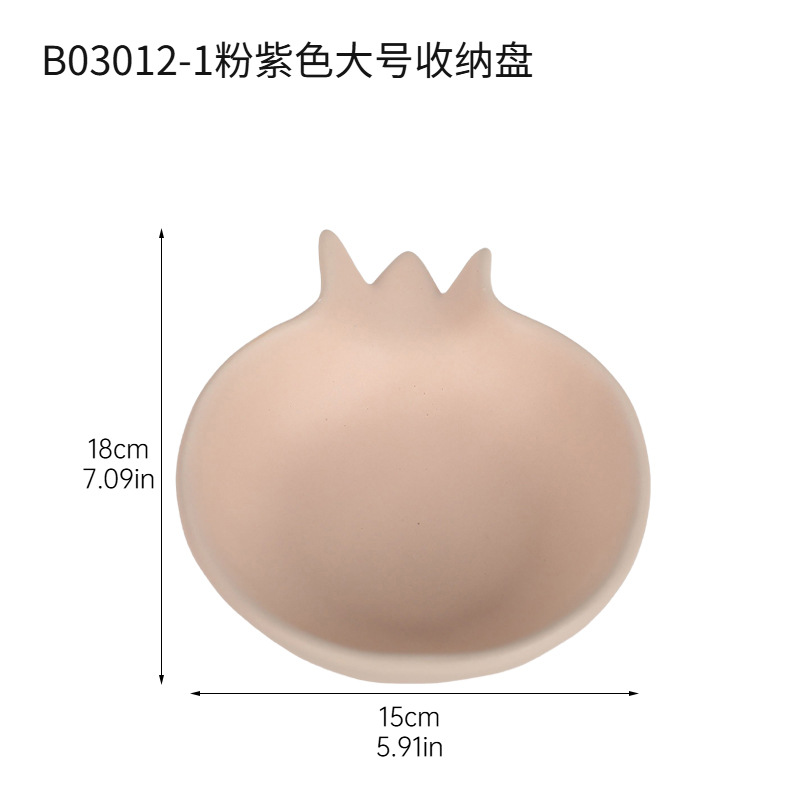Creativa granada de cerámica placas de joyería collares pendientes bandeja de almacenamiento puerta de entrada llaves de almacenamiento adornos de la sala de tocador