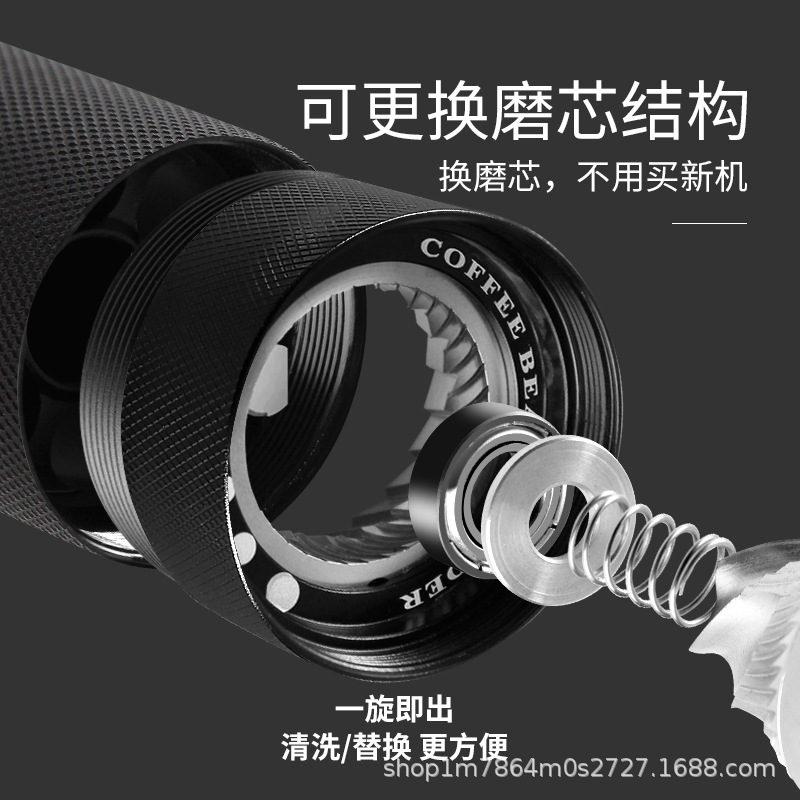 Molinillo de granos de café manual, máquina de café de molienda manual, utensilios de café recién molidos comerciales, molinillo manual portátil para el hogar