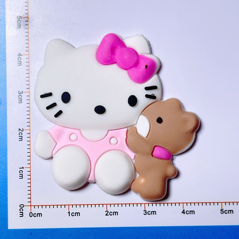 De dibujos animados sanlio Pacha perro PVC pegamento flexible accesorios de la joyería para niños horquilla diadema bolsa caja almacenamiento parche DIY