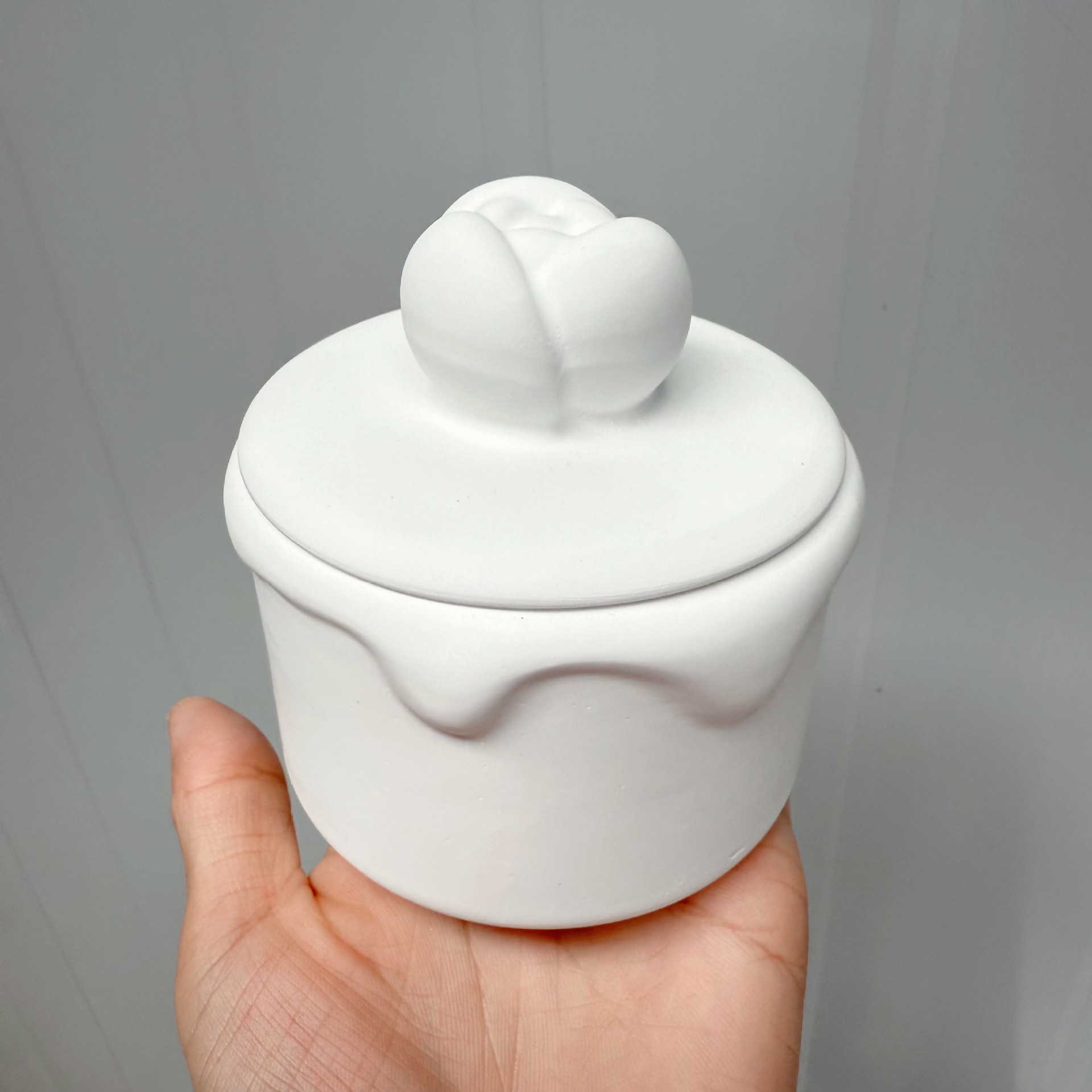 꽃 간이 수납 화이트 공백 8*9cm