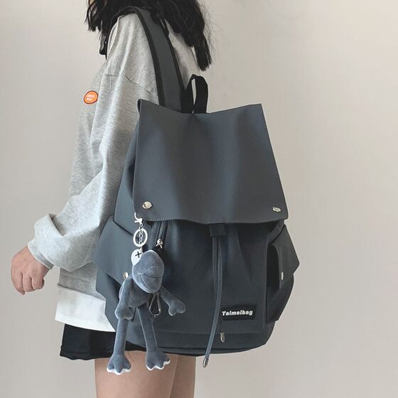 Schoolbag Female High School College Students Japanese Style Internet Popular Brand Tooling Large Capacity Backpack Female Casual Travel Backpack Male