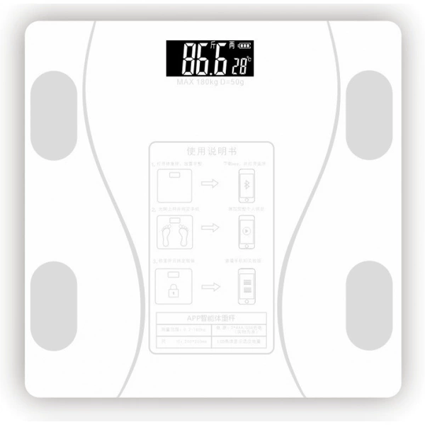 Waistline white Bluetooth fat scale