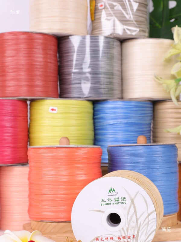 51 Skeins of Crochet Yarn in Color 10, Large Roll of Cotton Straw Yarn, Straw Hat Details