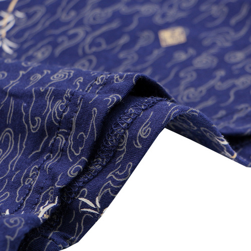 New Pure Cotton Men's Underpants, Men's Pure Cotton U-Shape Straight Leg Pants, Mid-rise Printed Four-Point Underpants for Manufacturer Wholesale