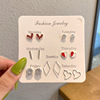 Brand set, fashionable cute universal earrings, bright catchy style