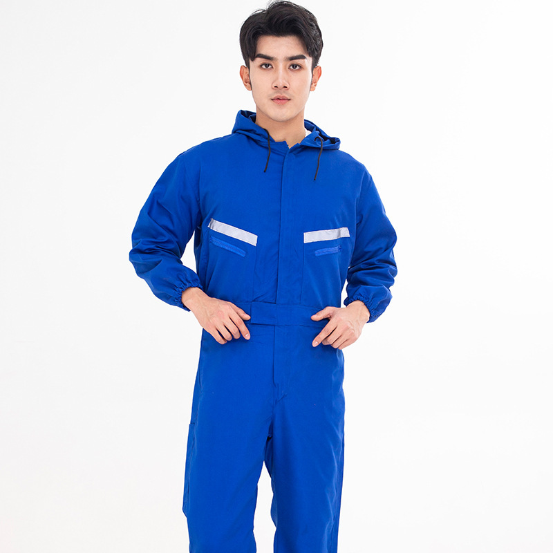 跨境连体工作服男反光全棉煤矿井下船厂船员工装外贸劳保服连体服|undefined
