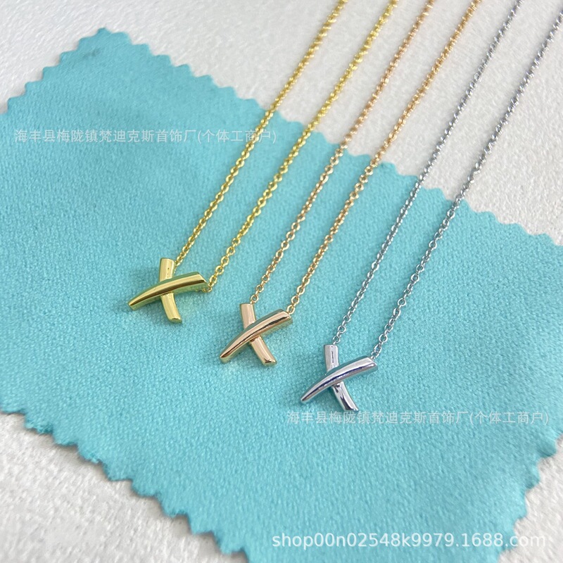 V-Gold Cross-Border High-End Version of Tiffany Cross Necklace for Women, New Tiffany Earrings with a High-End Feel, Direct Sales from the Manufacturer, Live Supply V-Gold Cross-Border High-End Version of Tiffany Cross Necklace for Women, New Tiffany Earrings with a High-End Feel, Direct Sales from the Manufacturer, Live Supply