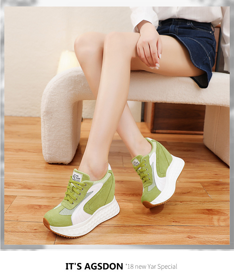 Giày sneaker nữ đế dày lưới thoáng khí, đế mềm êm chân — màu đen chi tiết 12