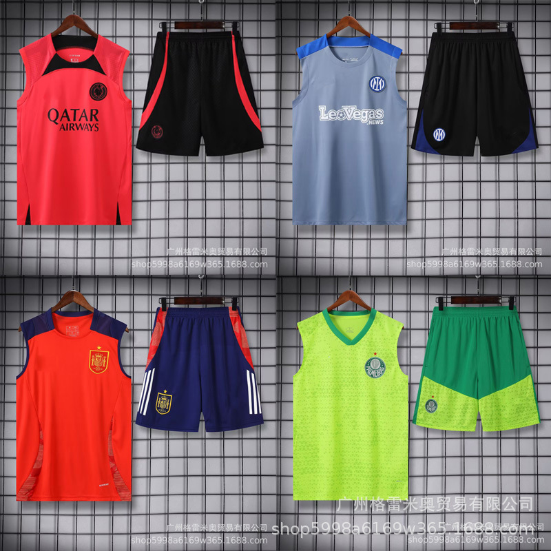 25-26 Big Club Pre-Match Training Wear Vest Jersey Wholesale Paris Football Uniform Dropshipping