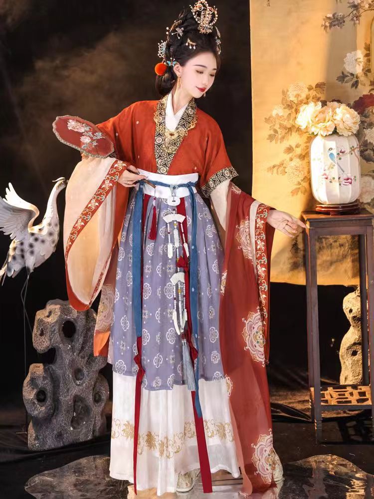 新款国风汉服神仙图 洛神仕女图系列复原款传统服饰全套嫦娥奔月-阿里巴巴