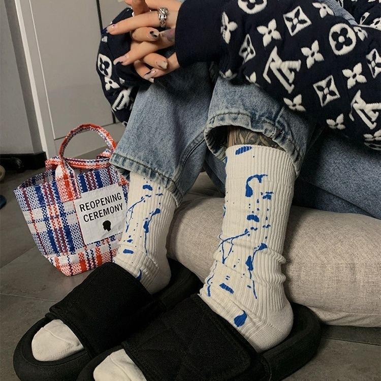 Exclusive cross-border supply of nylon woven bags, fashionable women's handbags, waterproof color-printed laminated Amazon best-selling mid-calf socks Exclusive cross-border supply of nylon woven bags, fashionable women's handbags, waterproof color-printed laminated Amazon best-selling mid-calf socks