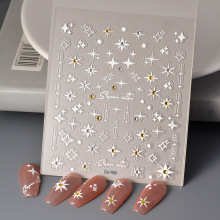 旺源 晶钻美甲贴纸纯色星芒指甲贴工厂批发水钻四芒星充电宝贴纸