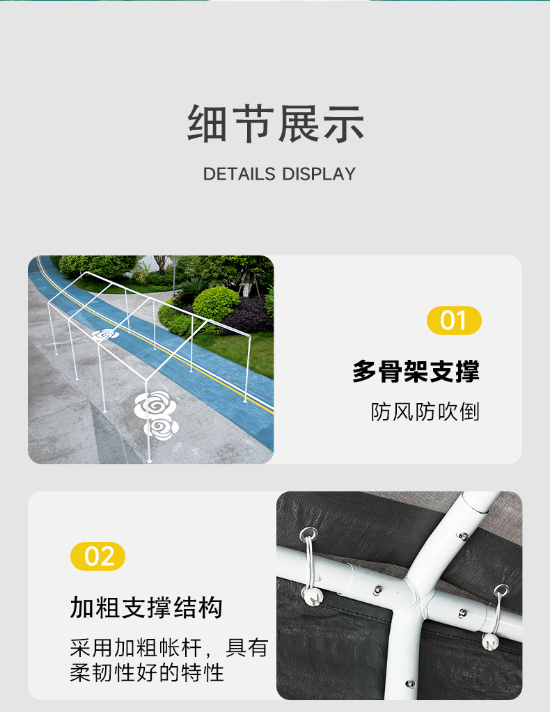 Factory direct supply of camping tents, outdoor windproof and rainproof thickened car canopy, outdoor courtyard sunshade parking shed