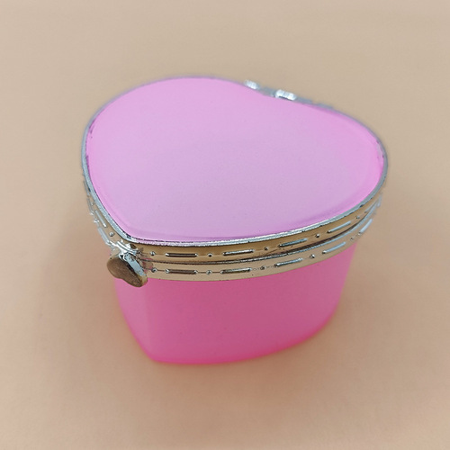 Small Plastic Heart-Shaped Candy Box, Children DIY Craft Jewelry Box, Princess Box for Girls, Factory Wholesale