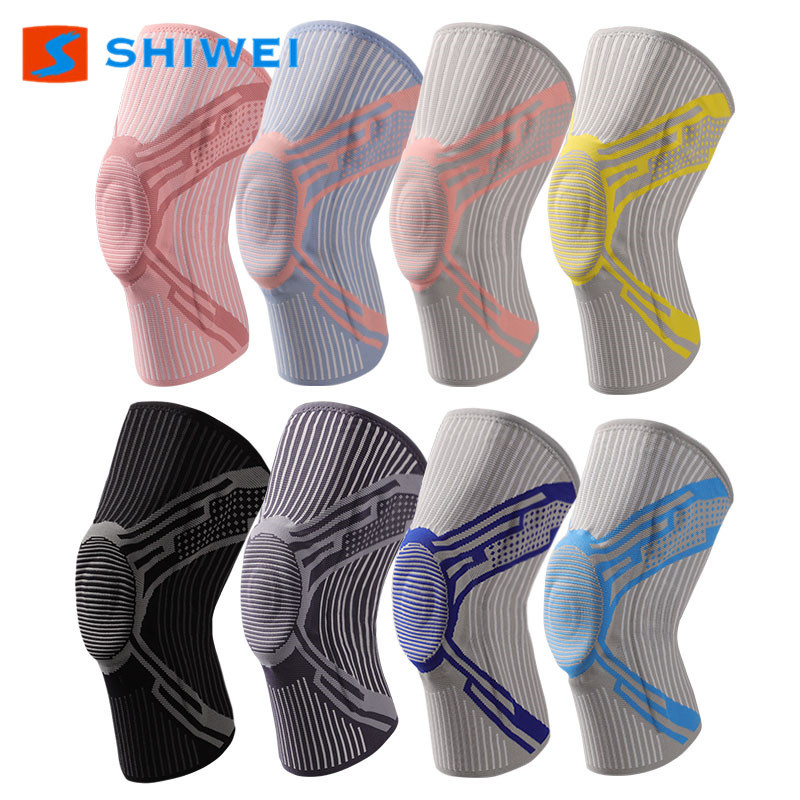 New silicone fish scale spring support knee guard exercise stability patella knee pressure protection