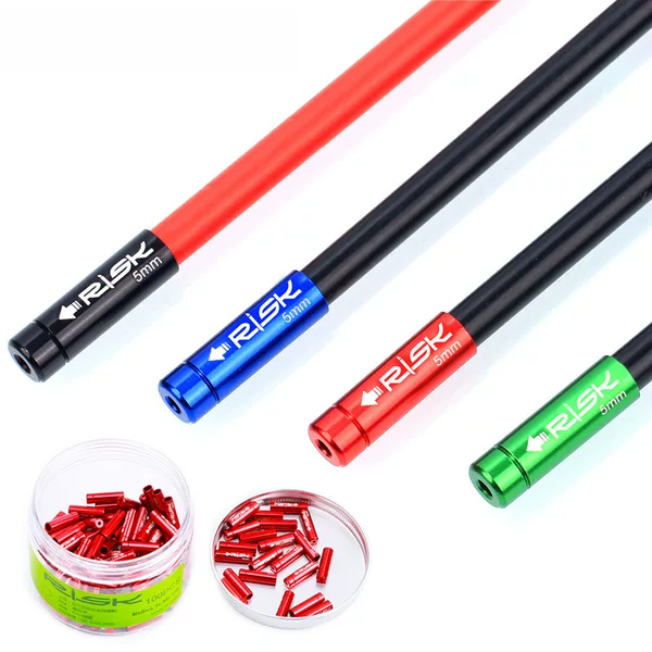RISK mountain road bike line tube cap aluminum alloy brake 5mm line core cap variable speed 4mm line tube sleeve cap