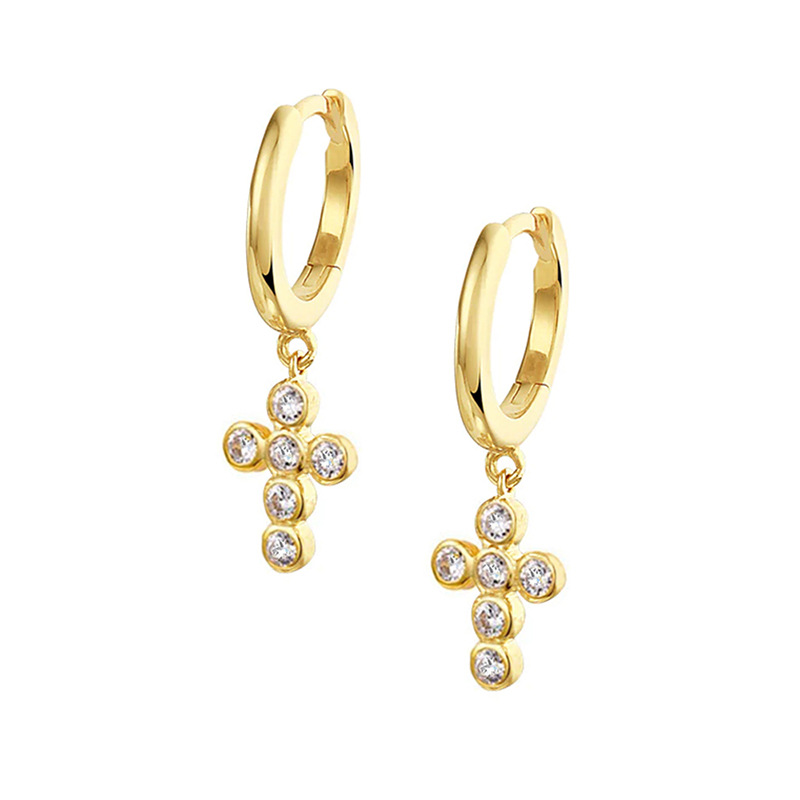 925 Sterling Silver Ear Needle Material 1 Pair Modern Style Star Moon Copper Plating Inlay Artificial Gemstones Earrings