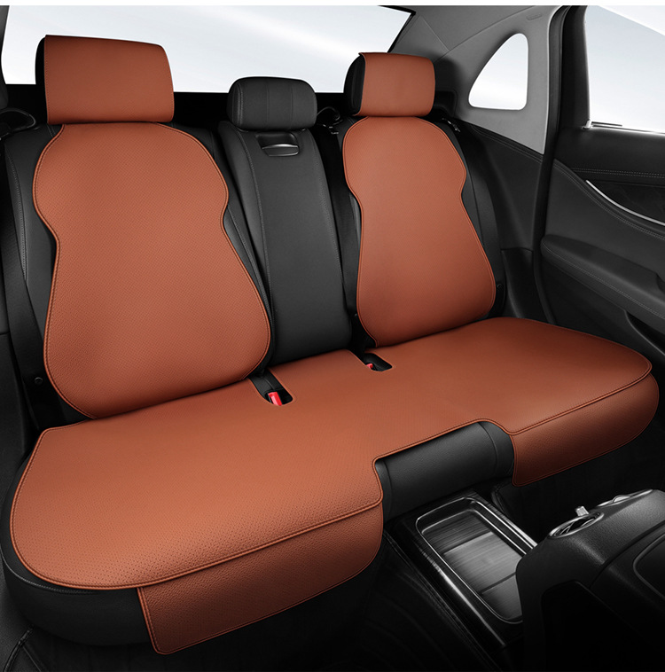 Suede Leather Car Seat Cushion, Universal for All Seasons, Perforated and Breathable, Small Waist Saddle, Soft Technical Cloth Car Seat Cushion