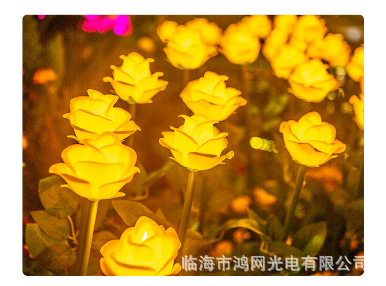 led玫瑰花灯仿真花灯装饰灯花束灯小夜灯绿植批发圣诞彩灯装饰灯-阿里巴巴
