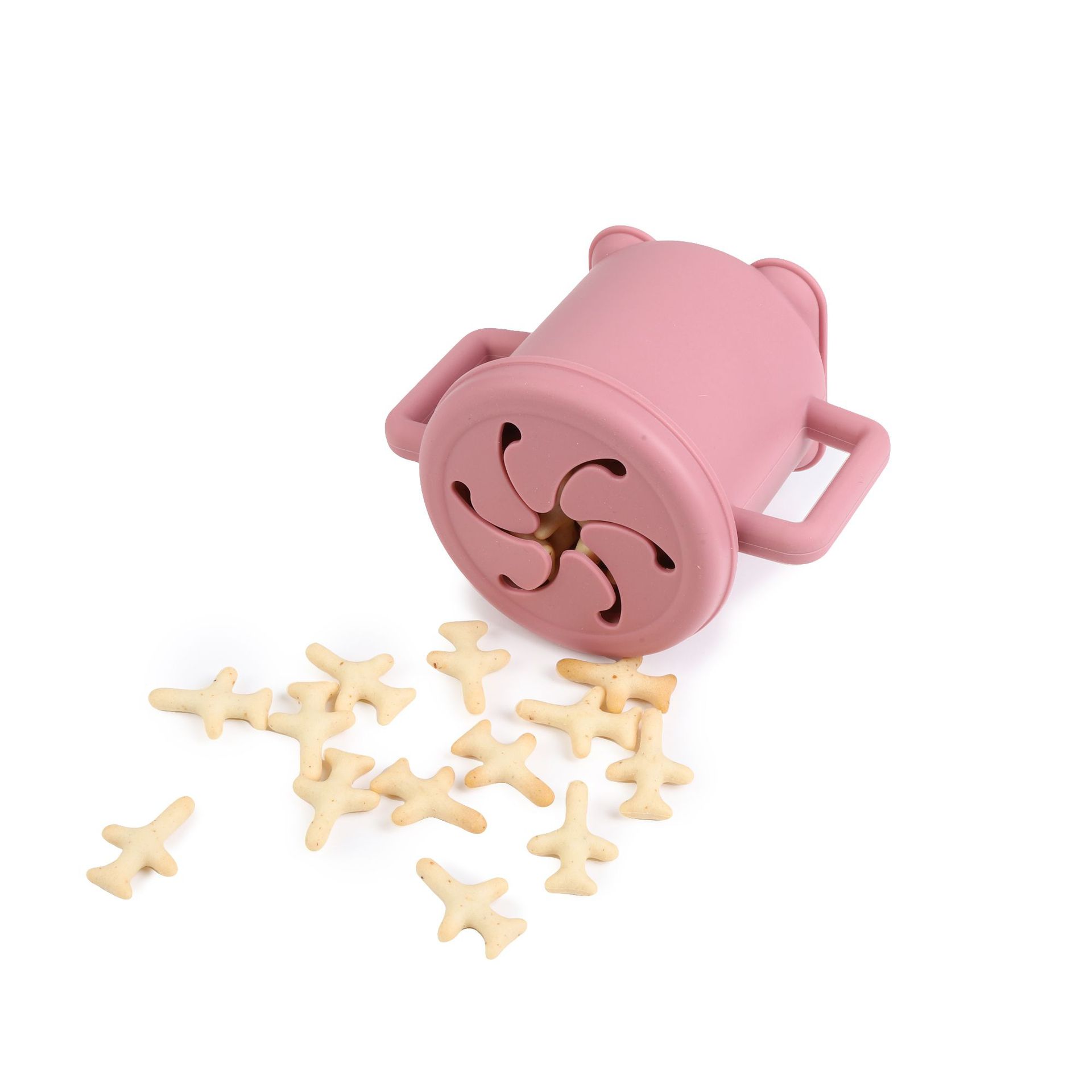 Taza de agua de silicona para niños de grado alimenticio con tapa, taza de doble propósito, mango portátil resistente a la caída, taza de aprendizaje de patos de pato para bebés