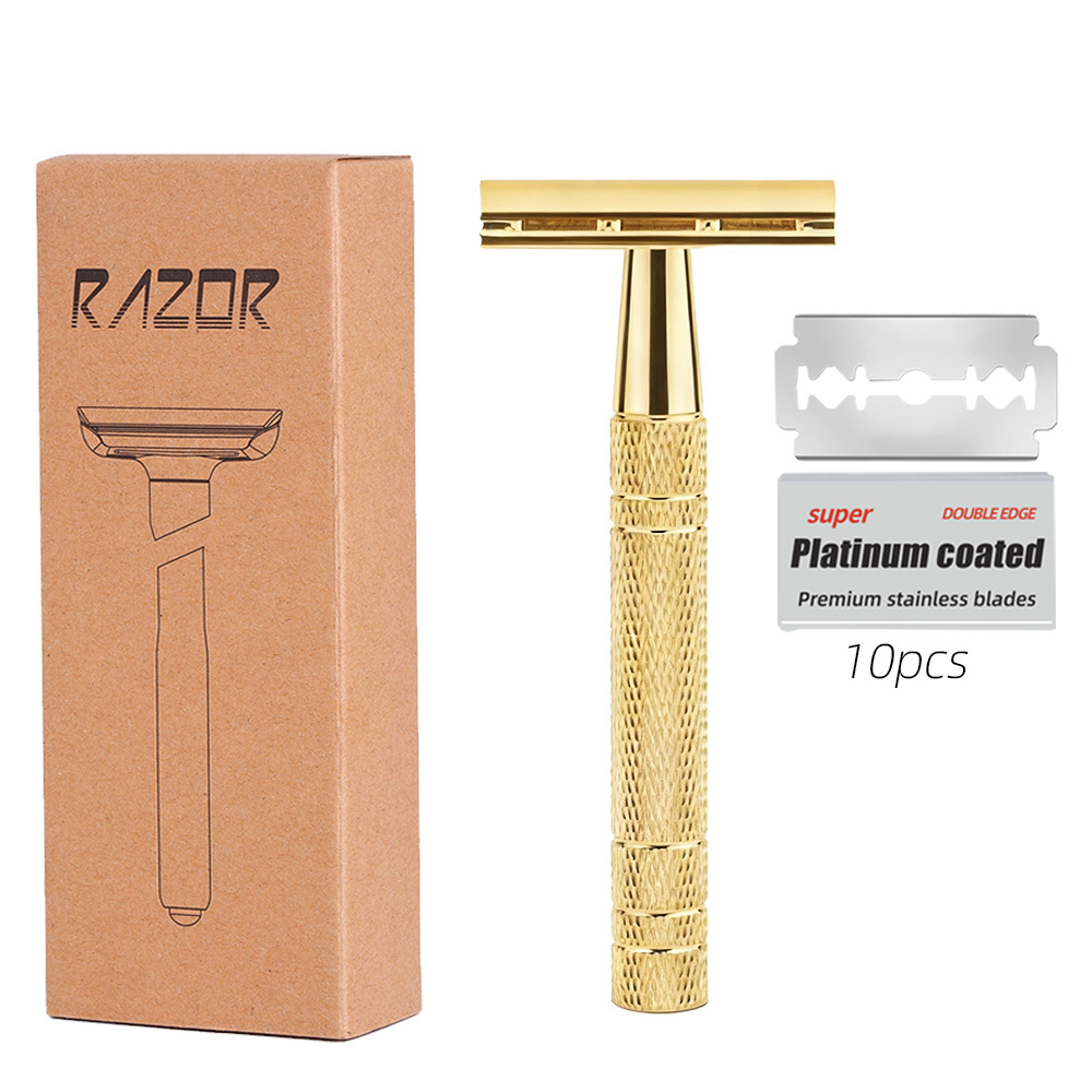 アマゾントップの髭剃り手動髭剃りレトロ髭剃りプラチナ両面刃髭剃り