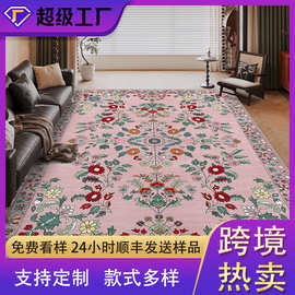 跨境亚马逊地毯客厅大面积全铺仿羊绒地毯耐脏防滑地毯卧室床边毯