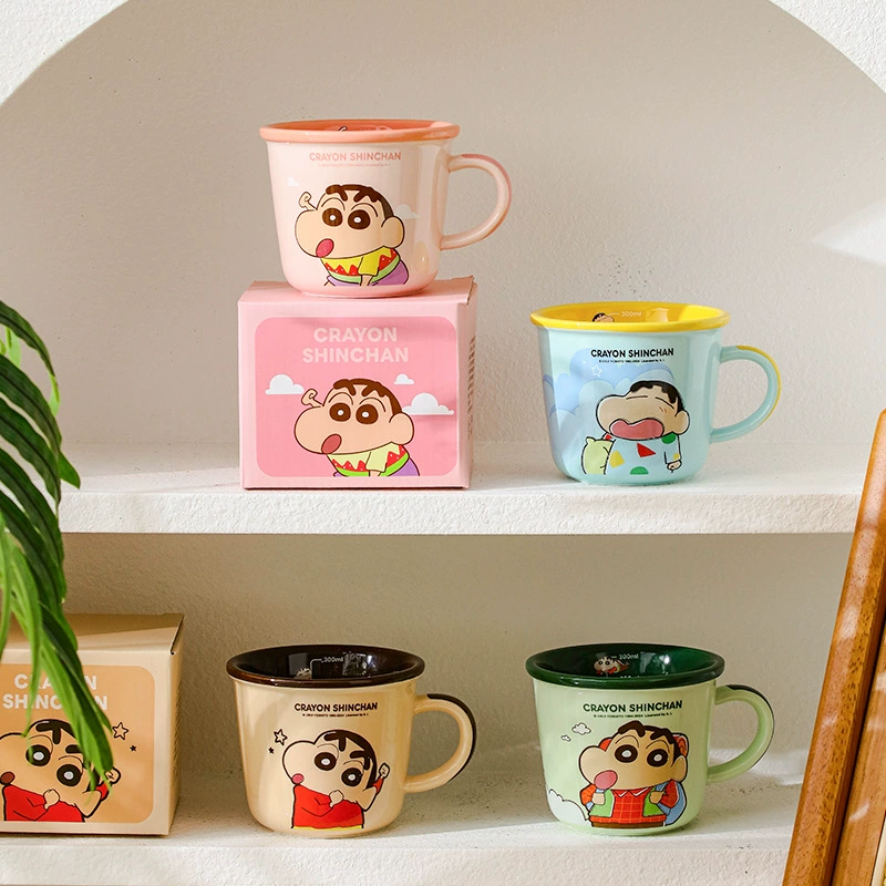 Кремовая игрушечная чашка из керамики бренда Crayon Shin-chan, подарочная коробка