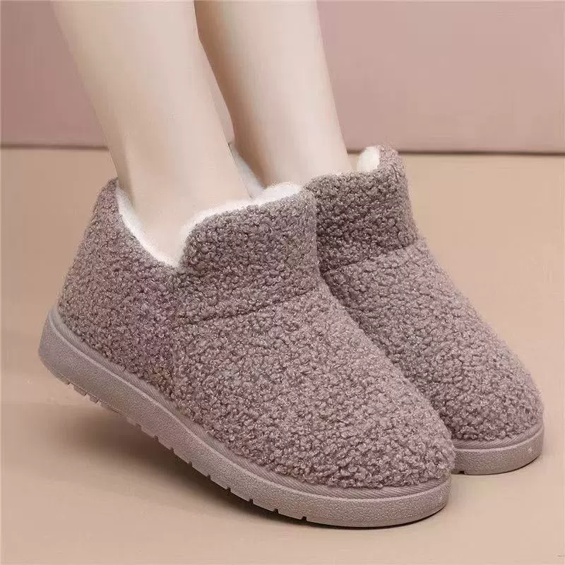 Demi‑season warm slippers, PVC upper, suede‑effect and faux‑fur trim, Korean style, sizes 36–40