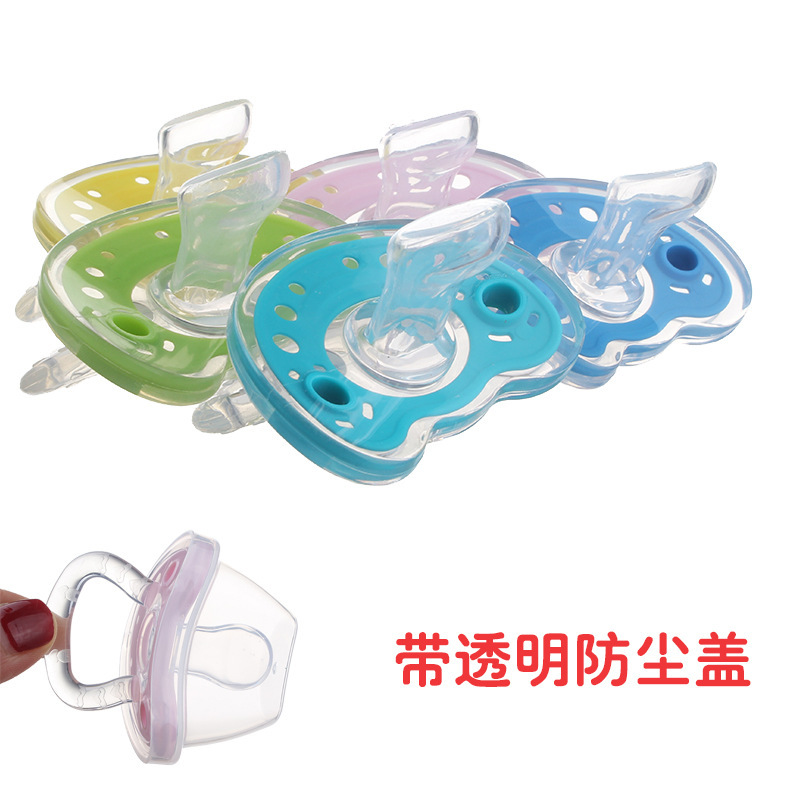 Infant Supplies Full Silicone Pacifier Two-Color Liquid Silicone Sleep Soothing Play Mouth Baby Pacifier