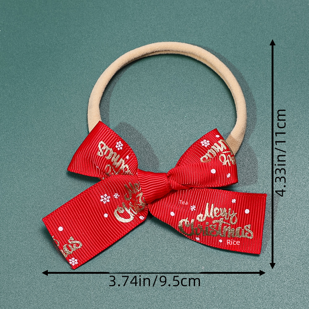 Europa e Stati Uniti nuovi accessori per capelli per bambini set di fasce per capelli fini per le vacanze di Natale per neonati fasce elastiche in nylon per neonati all'ingrosso_voghion.com