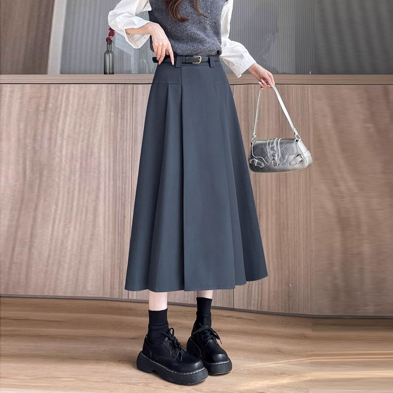 Vải len màu xám thông thường (chiều dài váy 81cm )