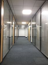 杭州办公室玻璃隔断墙铝合金成品高隔间双玻带百叶隔音隔墙