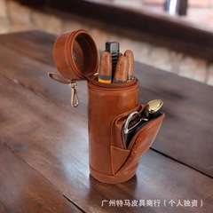在庫ありメンズ新しいクリエイティブ手作りレトロ葉巻保湿ボックス大容量多機能ファッショナブルなシンプルな葉巻バッグ