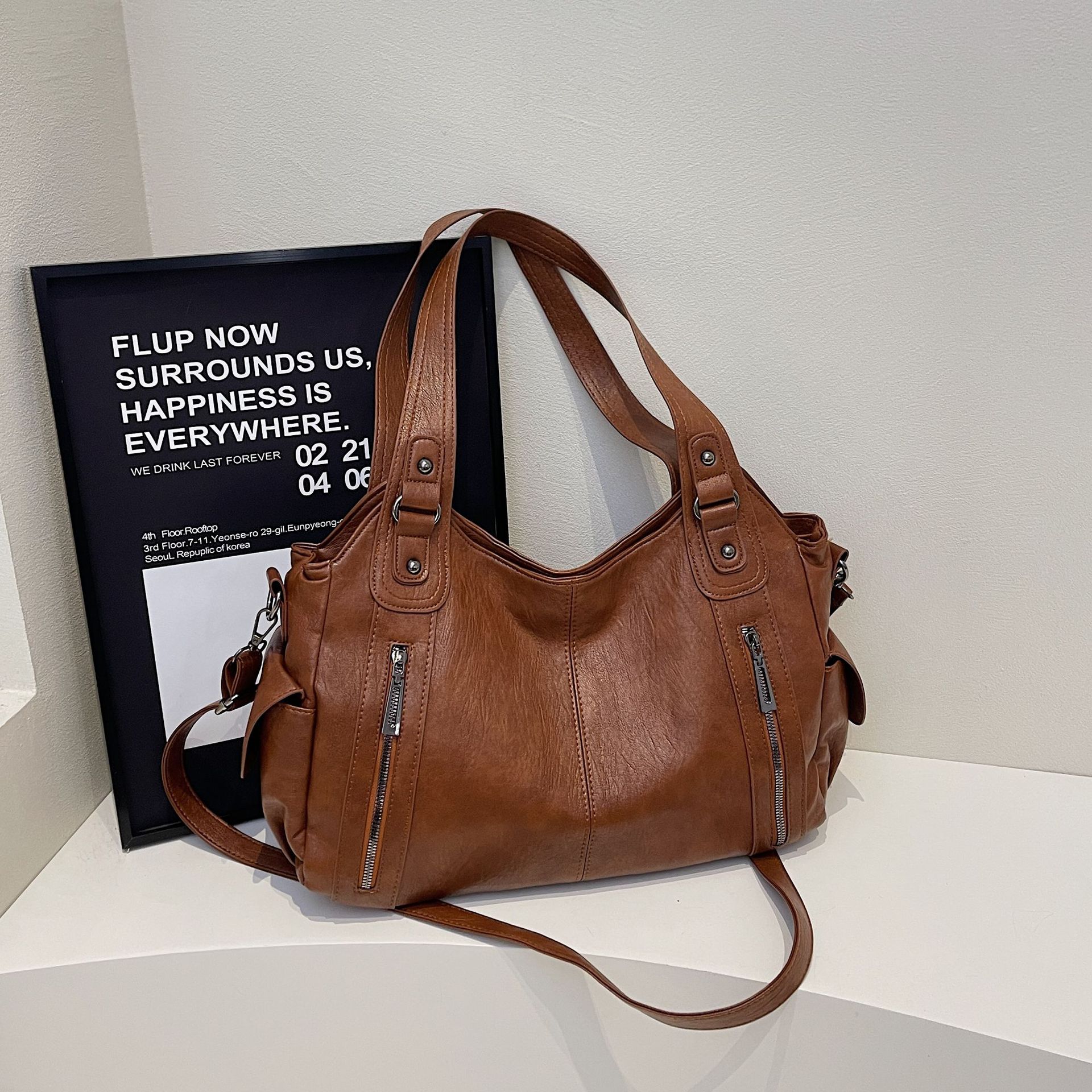 Versatile Women's Shoulder Bag High End Large Capacity Tote Bag_voghion.com