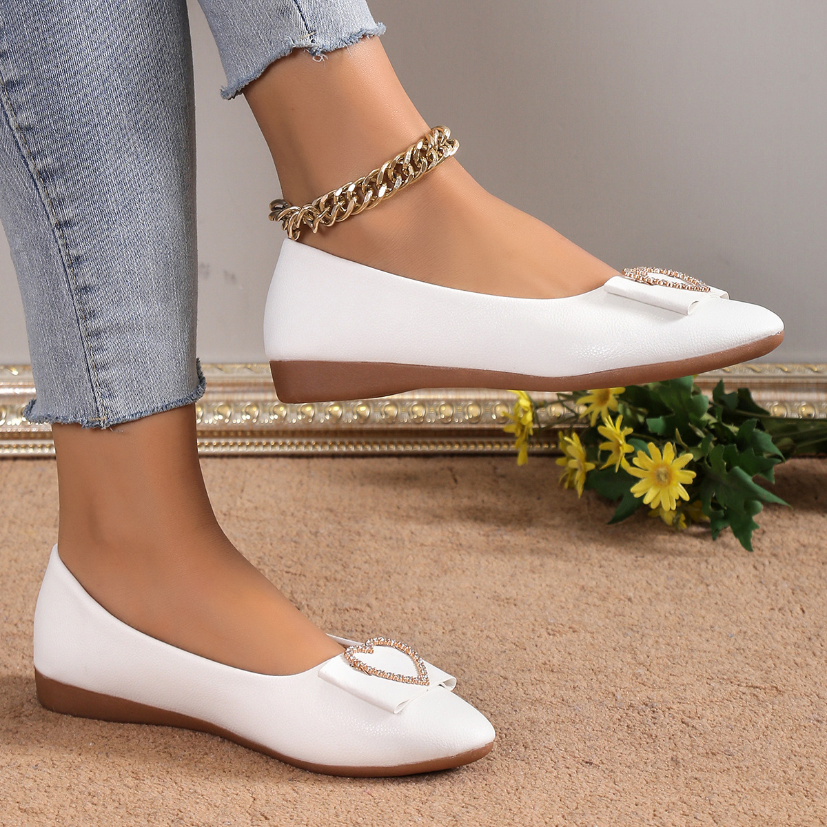 Women's Casual Solid Color Point Toe Flats display picture 27