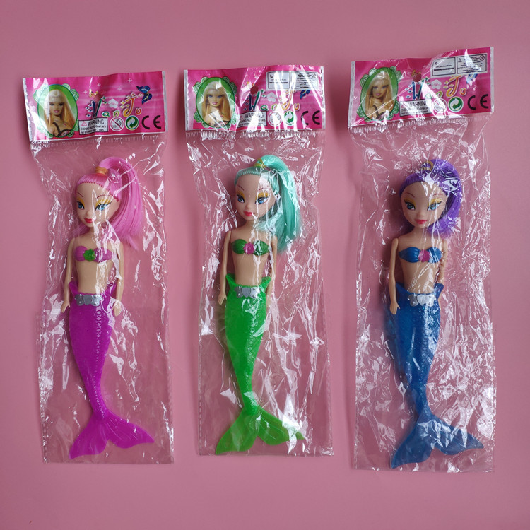 Mermaid al por mayor DIY Barbie muñeca código de escaneo para empujar pequeños regalos puesto en el mercado nocturno chica luminosa juguetes crudos 1 yuanes
