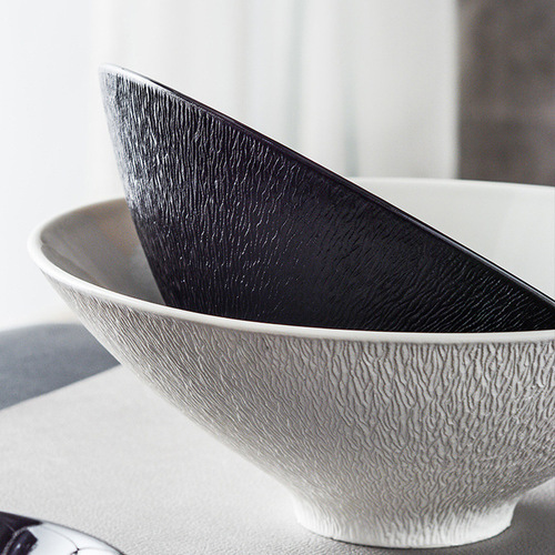 Manufacturer Japanese bamboo hat bowl creative noodle bowl restaurant large soup bowl commercial ceramic tableware dessert bowl foreign trade wholesale