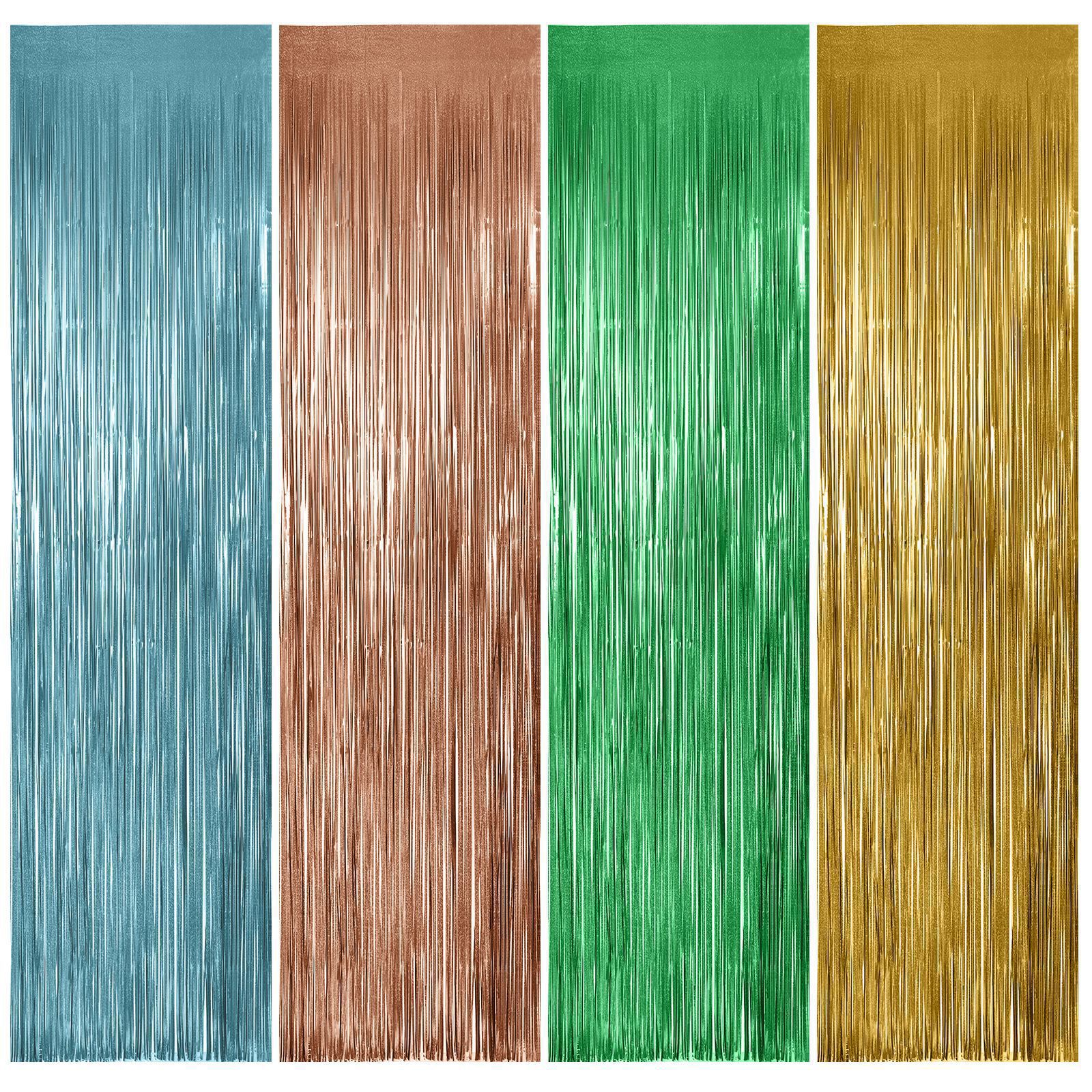 Decoración de bordillo cortina de seda de lluvia fiesta de cumpleaños boda fondo pared decoración de diseño brillante cuadrado cortina de seda de lluvia bordillo