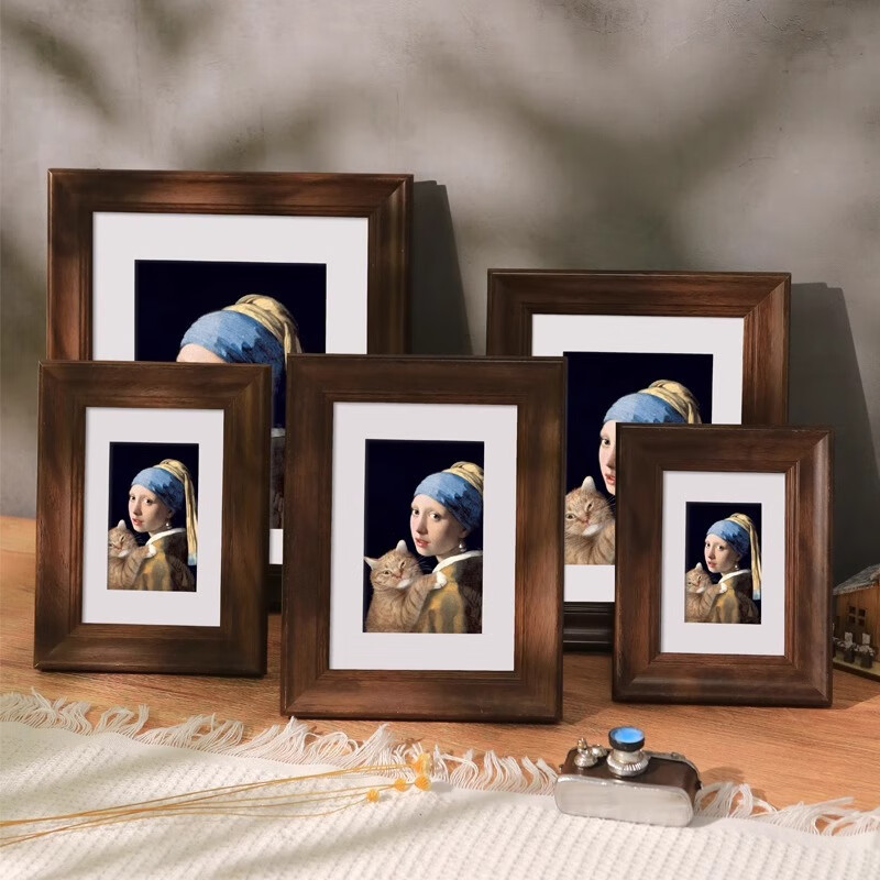 American Retro Photo Frame Creative Table Wall Frame Mounting Frame Photo Wall Picture Frame Oil Frame Oak Frame