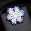 High-end crystal, elegant brooch, pin lapel pin, suit, accessory, 2023 collection, flowered