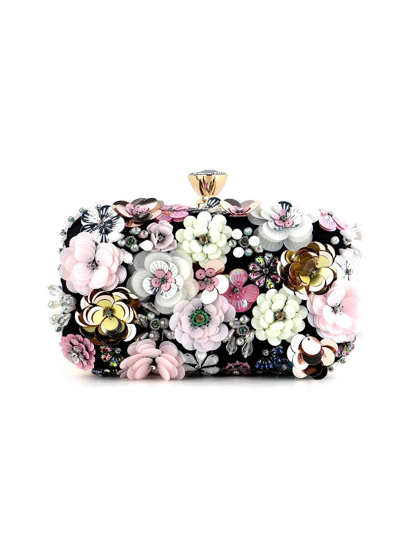 Borsa da sera da donna con paillettes fatte a mano e fiori, nuova moda per la cena, 2023_voghion.com