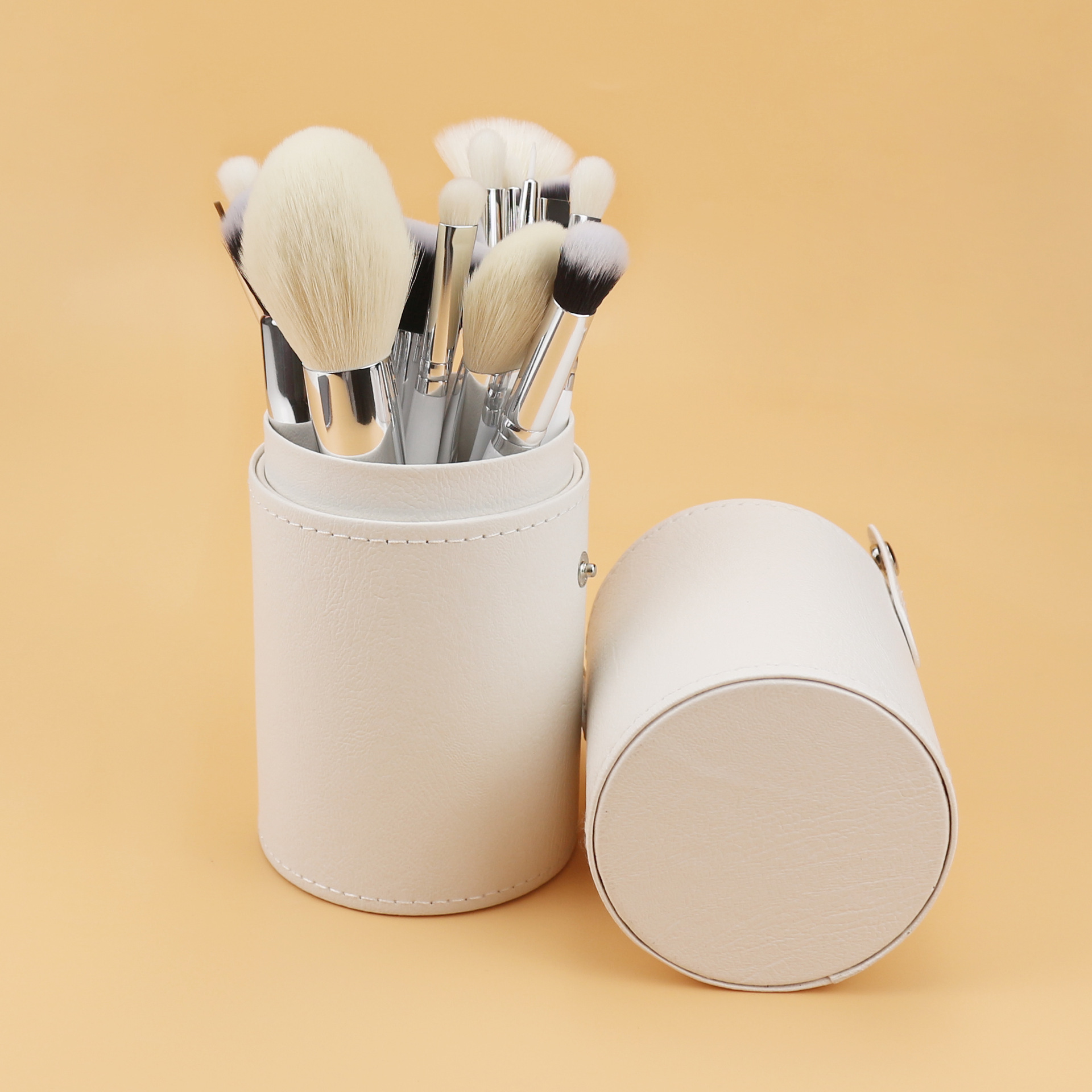 15 conjuntos de cepillo de maquillaje de cabello de animal, cepillo de maquillaje profesional de alto brillo de sombra de ojos de lana, conjunto completo de cepillo de maquillaje