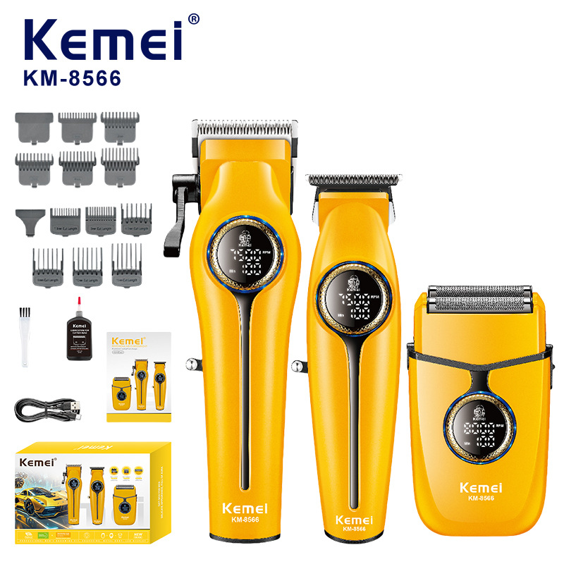 Kemei corte de pelo de corte eléctrico conjunto de corte de pelo de corte eléctrico profesional de visualización digital corte de pelo especial de corte de pelo KM - 8566