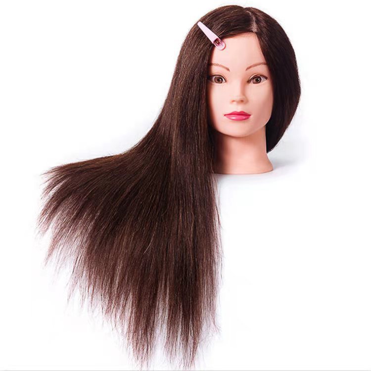 % 80 pelo real marrón oscuro sin maquillaje (ajuste de rollo caliente)