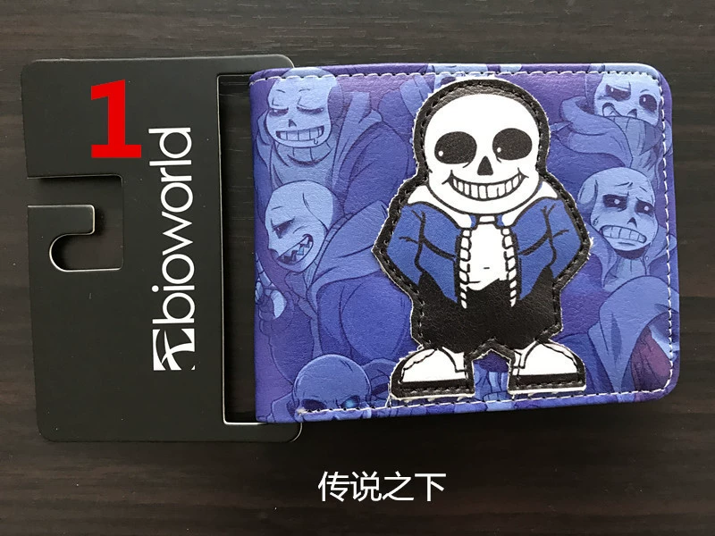 Под легендой, компактный бумажник Undertale Skeleton Brothers, периферия игры, короткий студенческий бумажник, следовать