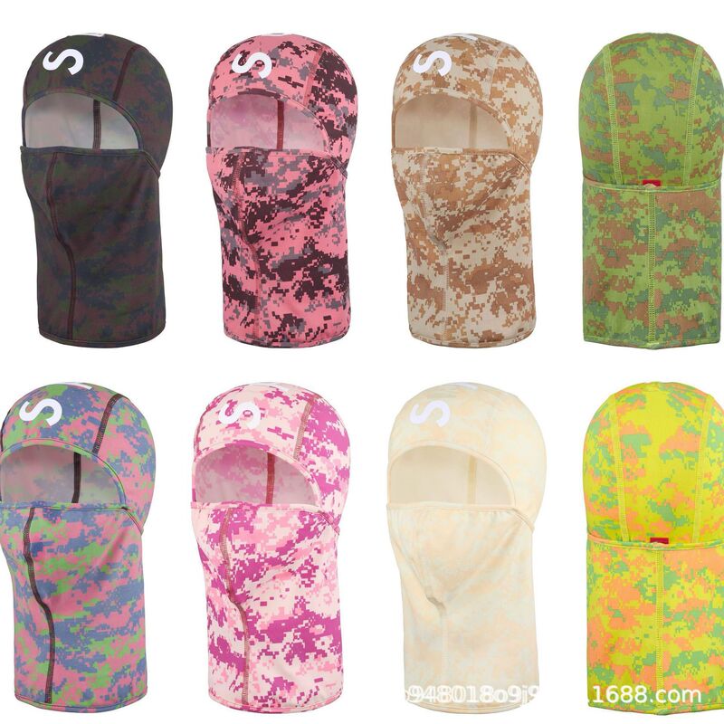 Cross-Border Sup Camouflage Temperature-Sensitive Color-Changing Mask Windproof Balaclava Cycling Outdoor Thermal Sensor Hood Trendy